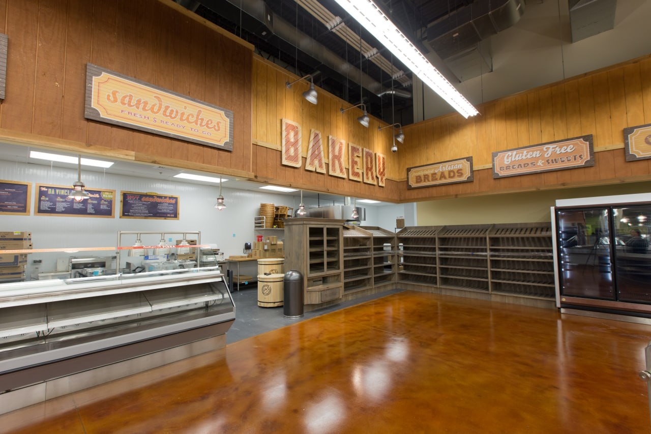 Deli and bakery section with sandwich and gluten-free displays
